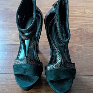 Rachel Zoe Dark Green High Heel Sandals
